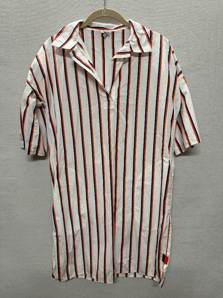 Kule Striped Oversized Shirt Dress - Size Xs